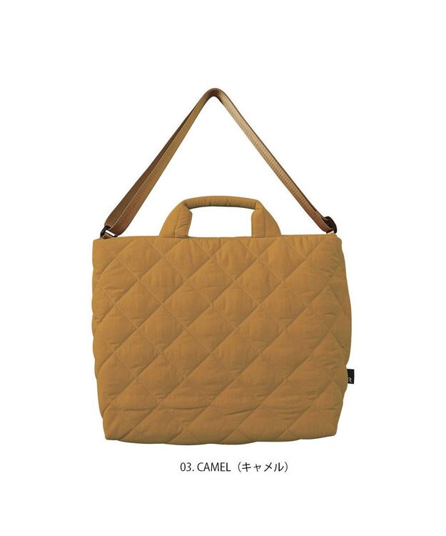 ROOTOTE 1265【撥水加工】SN.ミディアム2way.ダイヤキルト-F 03：キャメル