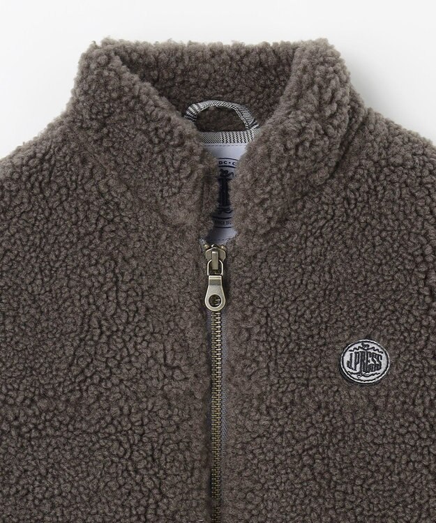 J.PRESS KIDS 【100-130cm】スタンドカラー ボア ブルゾン ブラウン系