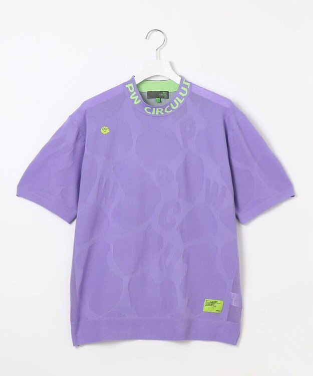 PW CIRCULUS 【手洗い可能】【MEN】アニマルドットニットモック ゴルフ パープル系