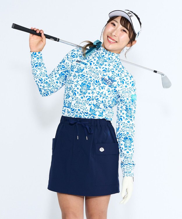 PW CIRCULUS 【 吸水速乾 / ストレッチ 】【WOMEN】裾2WAY バルーンスカート ゴルフウェア レディース ネイビー系