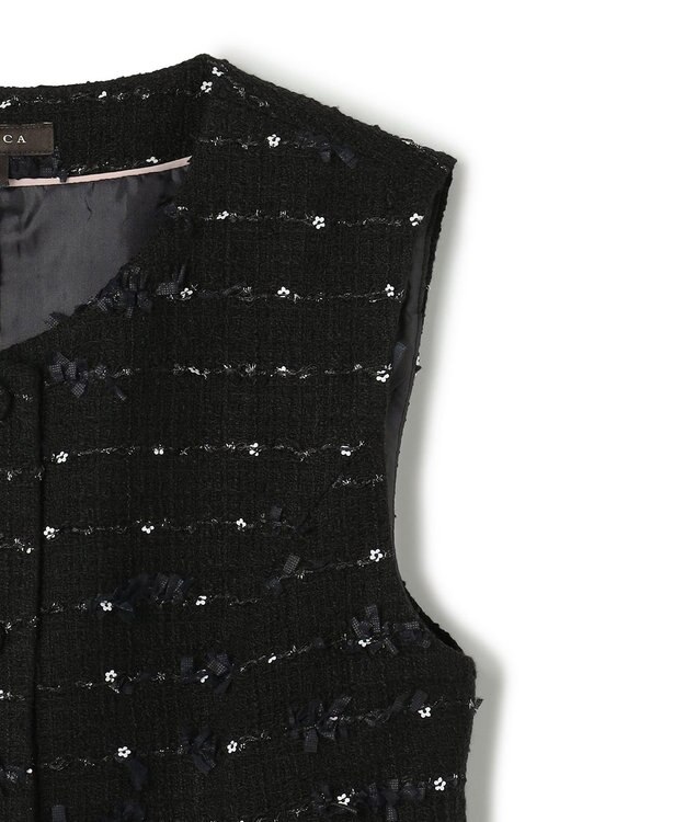 TOCCA 【八木アリサさん着用】【消臭】FLOWER HIDE AND SEEK ジレ ブラック系