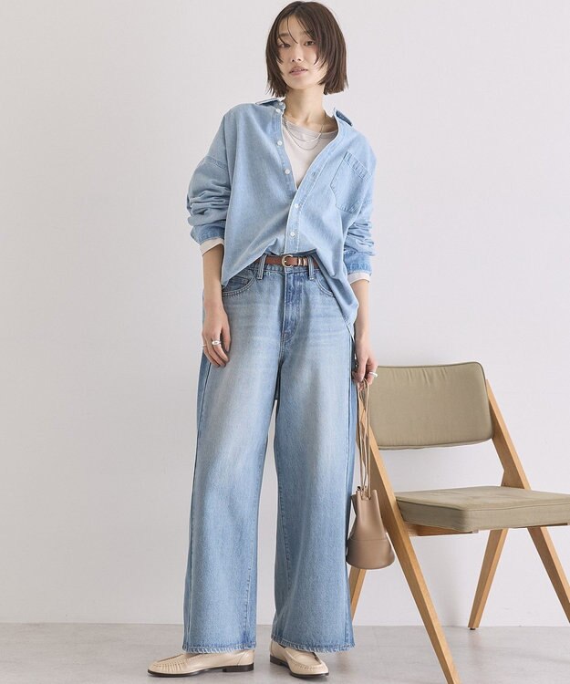 AMERICAN HOLIC シアーカラーボーダープルオーバー Light Gray