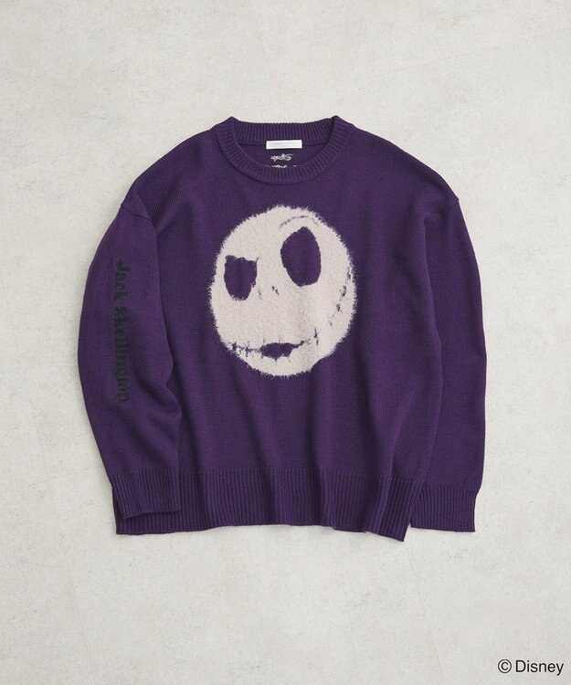 Green Parks ナイトメア／フェイスジャガードニットプルオーバー Purple