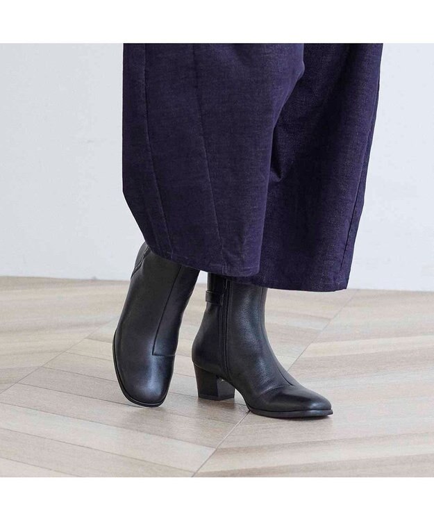 ing <ing>クラシックトラッドヒールブーツ ブラック