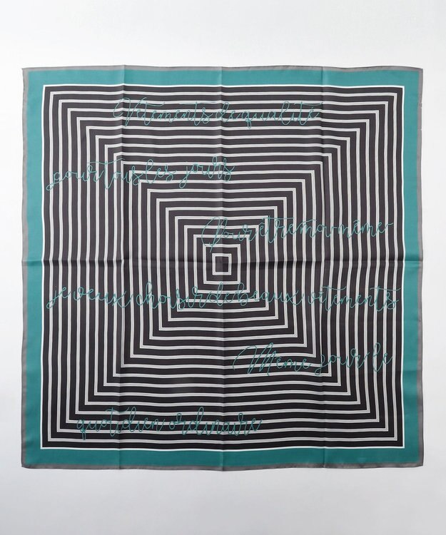 自由区 【カタログ掲載】ストライプレター スカーフ ブラウン系