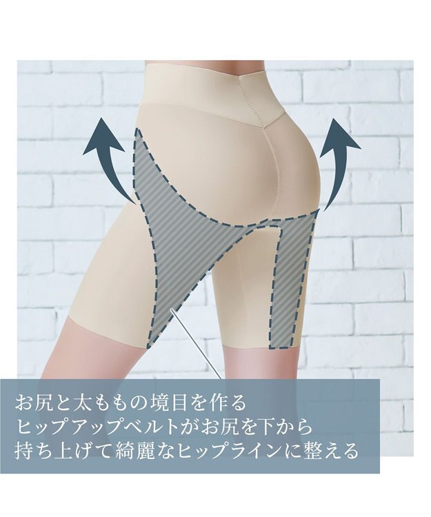 BRADELIS New York 【Yukine inc. 】ゆきねえ365綿混モアらくヒップサポートガードル23 補整下着 パールグレージュ