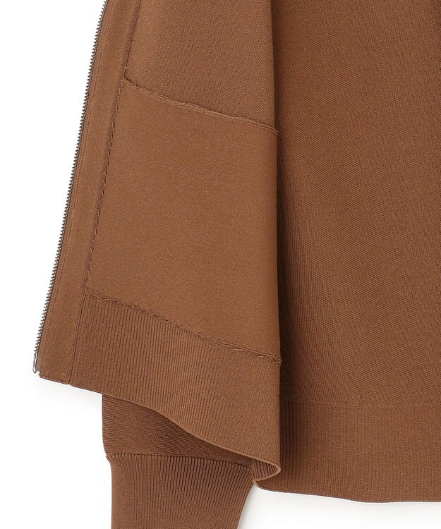 ICB 【洗える】シンセティックダブルフェイス ニットトラックジャケット コーヒー系