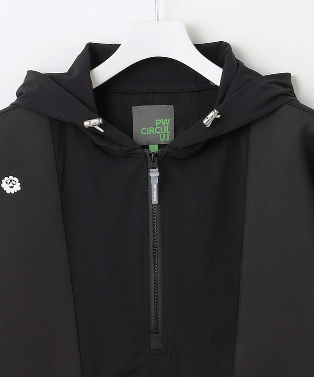 PW CIRCULUS 【MEN】NEW ダンボール デタッチャブルフーディー ブラック系