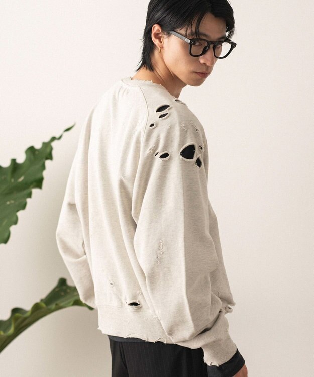 WEGO ショートダメージプルオーバー オフホワイト