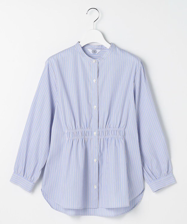 J.PRESS LADIES 【WEB限定】ストライプ シャーリング ブラウス 【WEB限定】サックスストライプ系