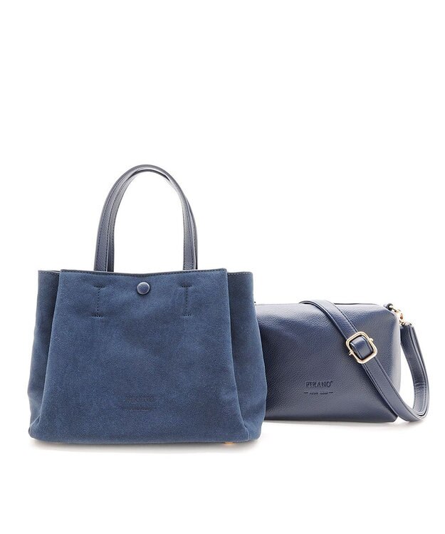 MioFIRANO スエードミディハンドバッグ＆ショルダーバッグセット 2WAY　FIRANO フィラノ NAVY