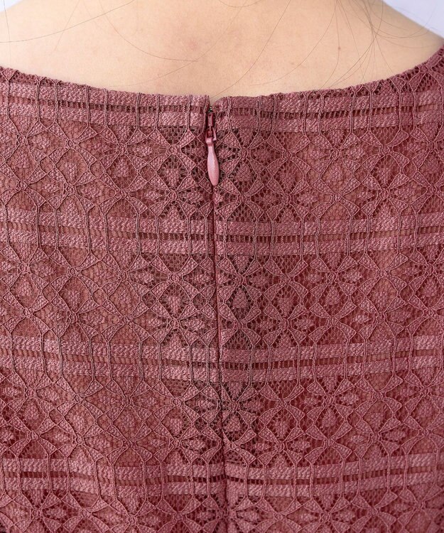 Tiaclasse 【新色追加・洗える】大人上品な総レースワンピース ピンク