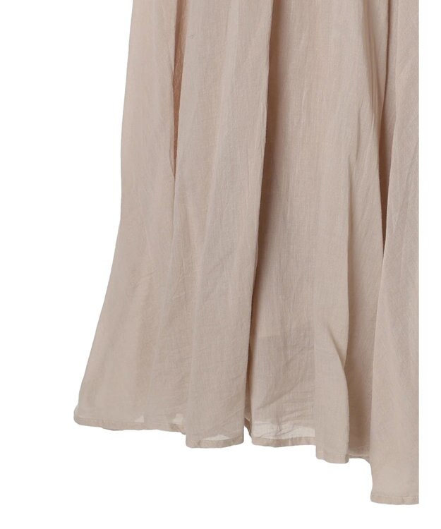 CRAFT STANDARD BOUTIQUE コットンボイルギャザースカート Gray Beige