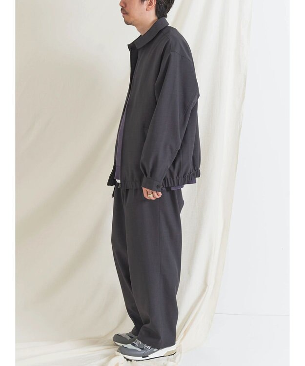 CRAFT STANDARD BOUTIQUE ポリエステルツイルベルテッドパンツ Charcoal Gray