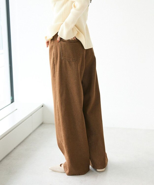 CRAFT STANDARD BOUTIQUE ホックワイドパンツ Brown