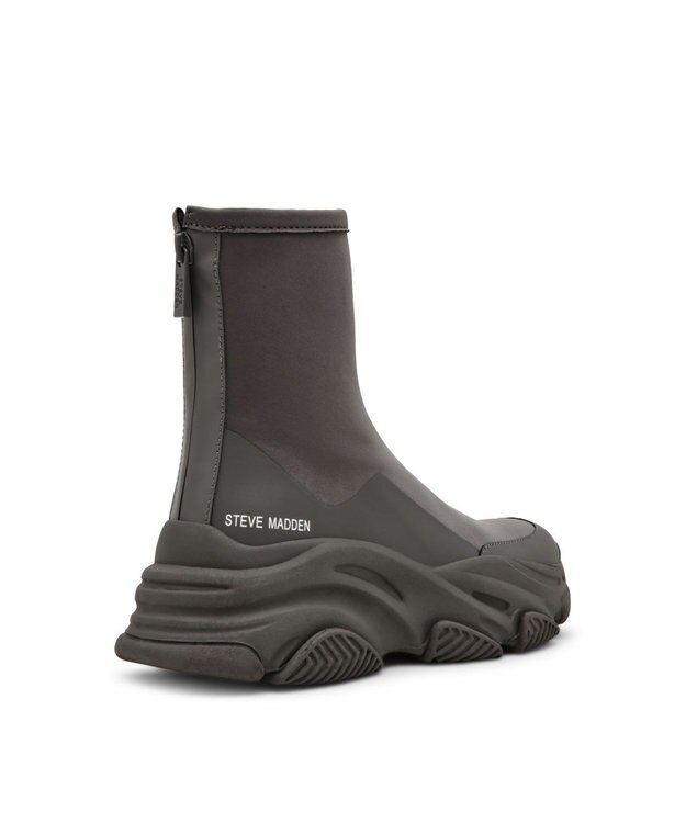 STEVE MADDEN VROOMS バッグジップスニーカーブーツ グレー