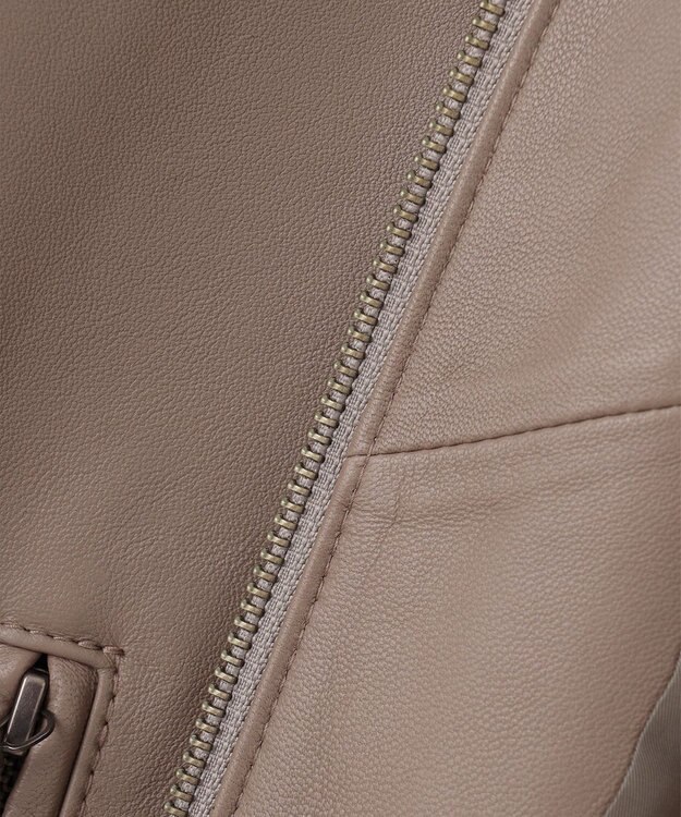 GOTAIRIKU 【シープレザー】シングルライダースジャケット ベージュ系