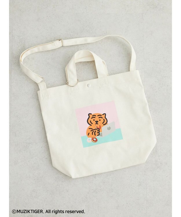 Green Parks ムジークタイガー／２ＷａｙキャンバストートＢＡＧ White