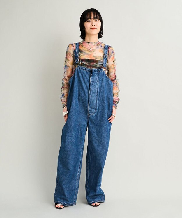 woadblue 【157】Deck-Overall デニムオーバーオール VINTAGE BLUE
