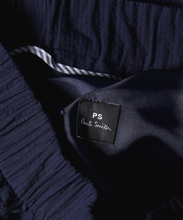 Paul Smith ストライプ シアサッカー ワイドパンツ ネイビー