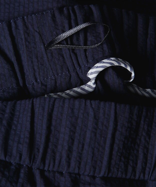 Paul Smith ストライプ シアサッカー ワイドパンツ ネイビー