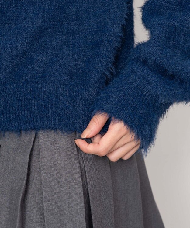 WEGO シャギーニットプルオーバー ネイビー