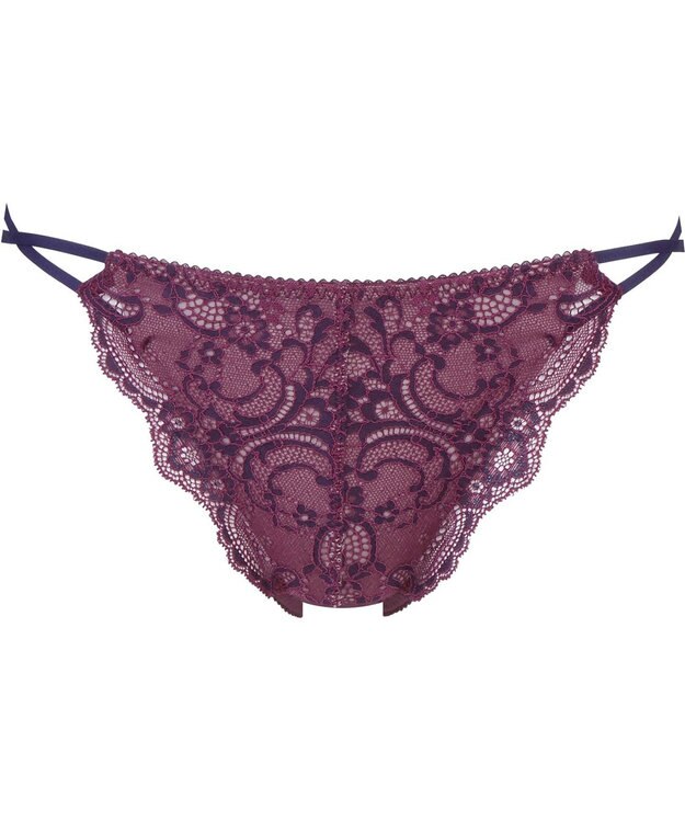 WACOAL Tバック ショーツ 【重力に負けないバストケアBra】 はきこみ丈あさめ BRA184とペア バックのかぶり広め レディース PRA484 /ワコール ワイン