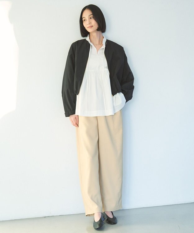 UNFILO カーブワイドパンツ ベージュ