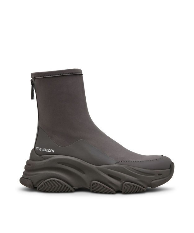STEVE MADDEN VROOMS バッグジップスニーカーブーツ グレー