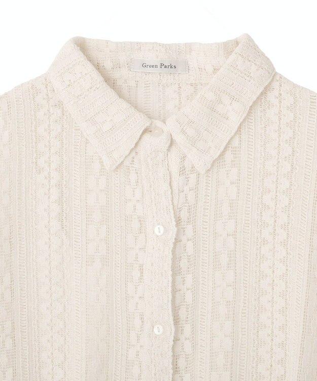 Green Parks 長袖レースシャツ Off White