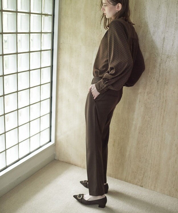 YECCA VECCA 美脚テーパードパンツ Brown