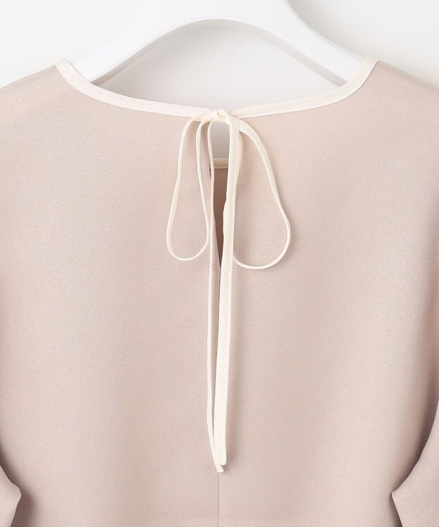 Feroux 【洗える】バイカラー ブラウス ベージュ系