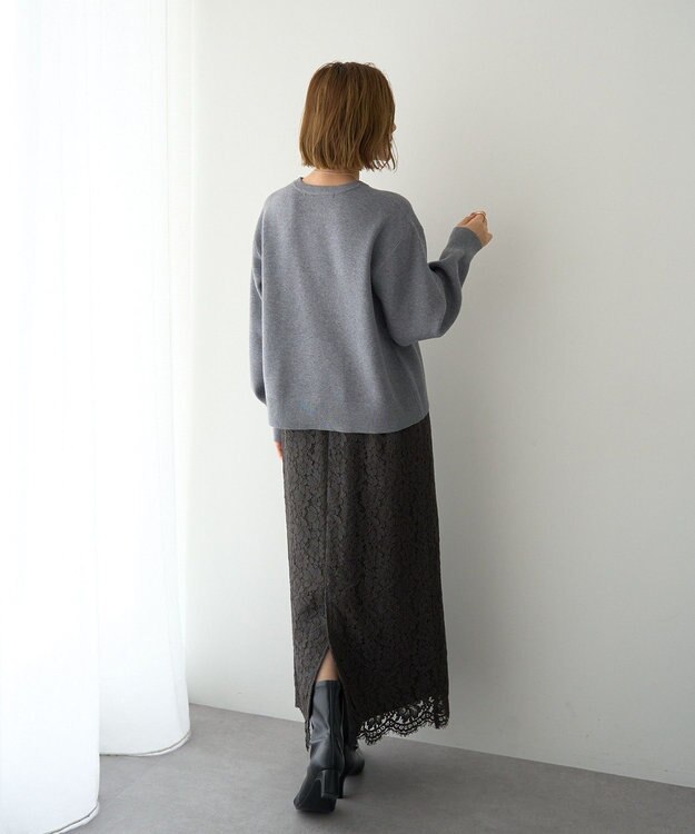 YECCA VECCA 刺繍ロゴニット Gray