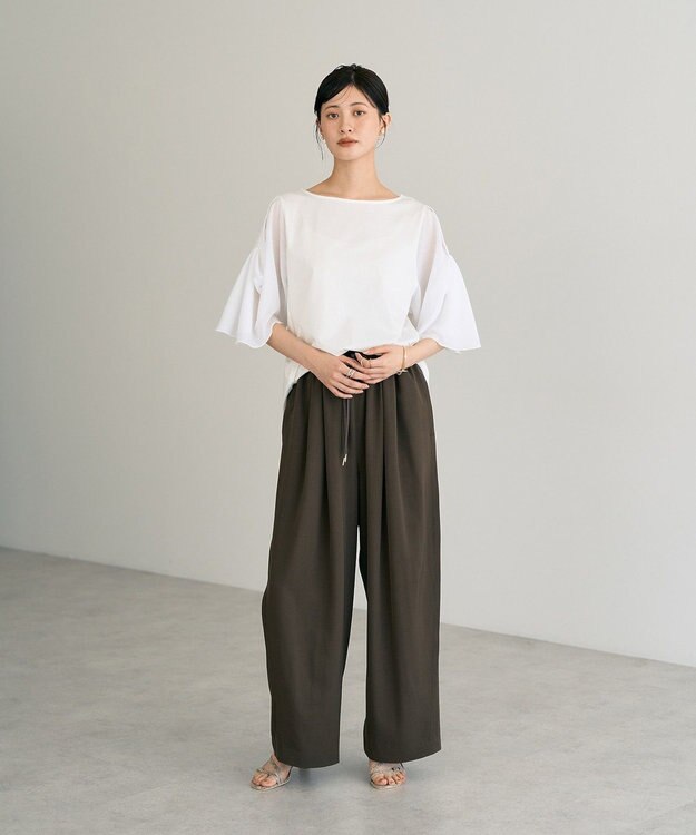 YECCA VECCA シアースリーブカットソー Off White