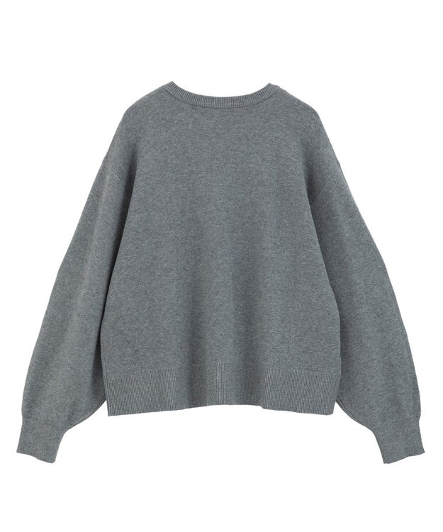 YECCA VECCA 刺繍ロゴニット Gray