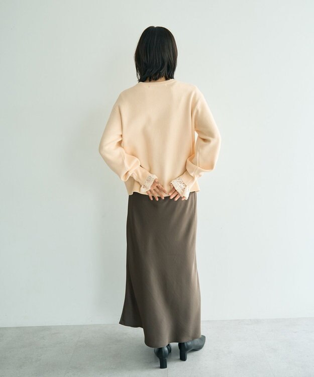 YECCA VECCA 刺繍ロゴニット Ivory