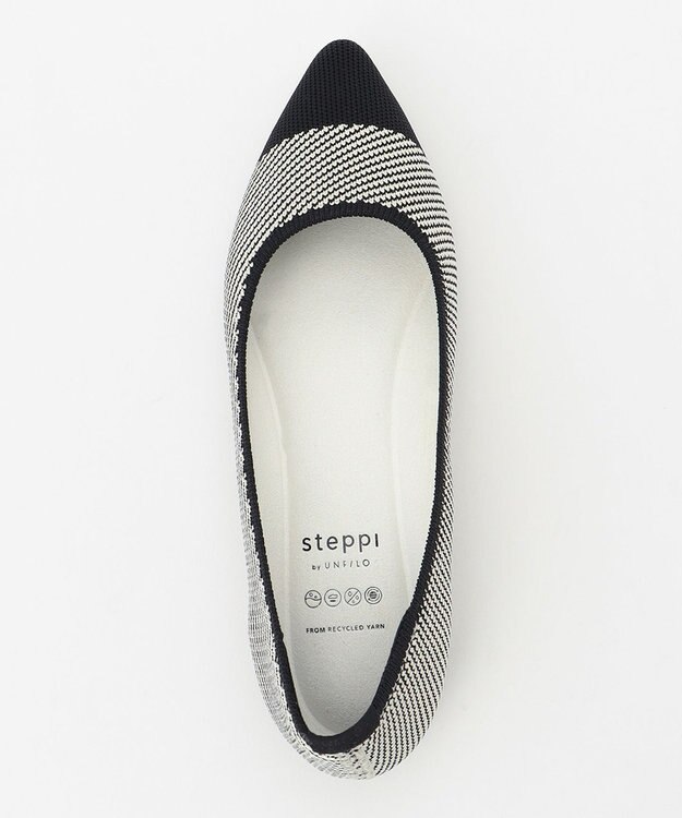 steppi 【洗える/撥水】  バイカラー ポインテッドパンプス ブラック系