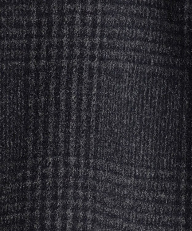 GOTAIRIKU アンゴラビーバー ステンカラーコート ライトグレー系4(格子)