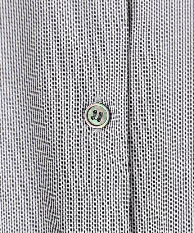 ICB L 【洗える】レイヤードシャーティング ブラックストライプ系