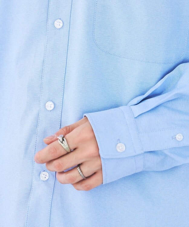 WEGO イージーケアオックスフォードシャツ サックス