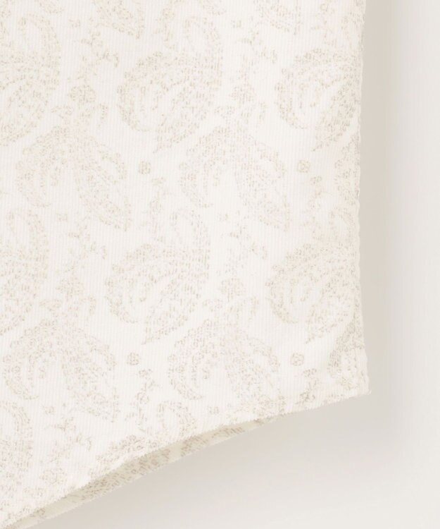 JOSEPH ABBOUD 【ソフトな着心地】ペイズリー柄 コーデュロイシャツ ホワイト系6