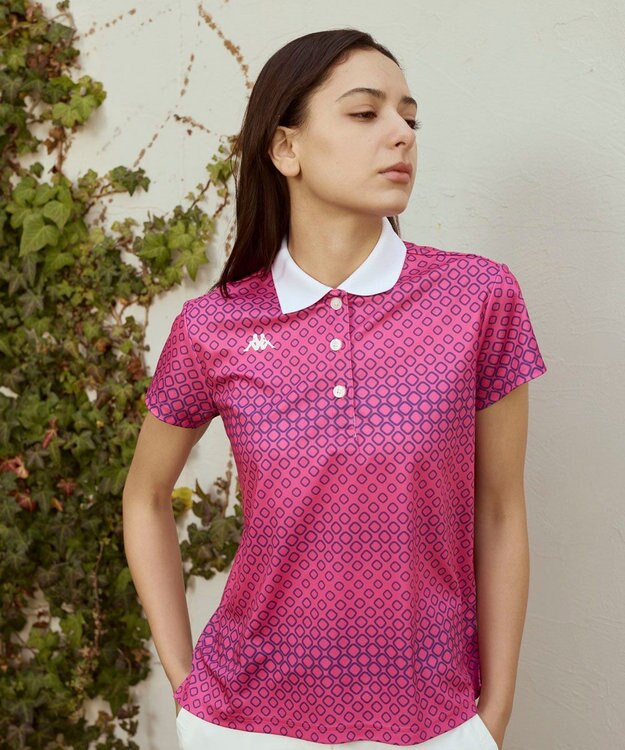 FILA GOLF／marie claire 【Kappa】半袖ポロシャツ ピンク