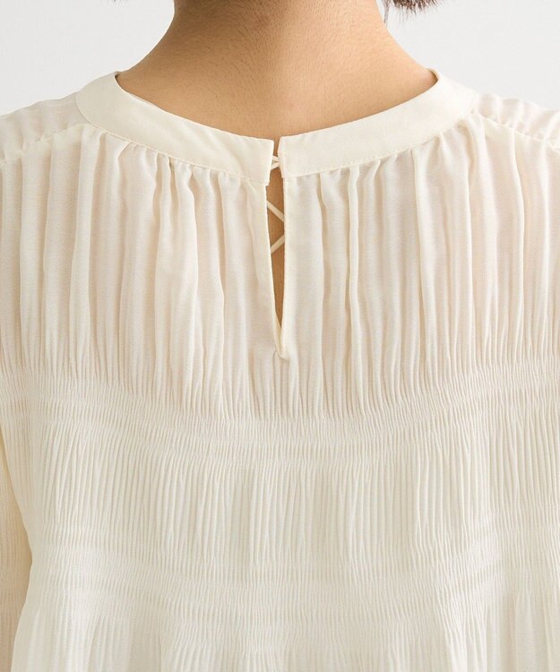 Green Parks マジョリカプリーツブラウス Ivory