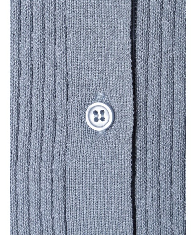 earth music&ecology リブコンパクトカーディガン Blue