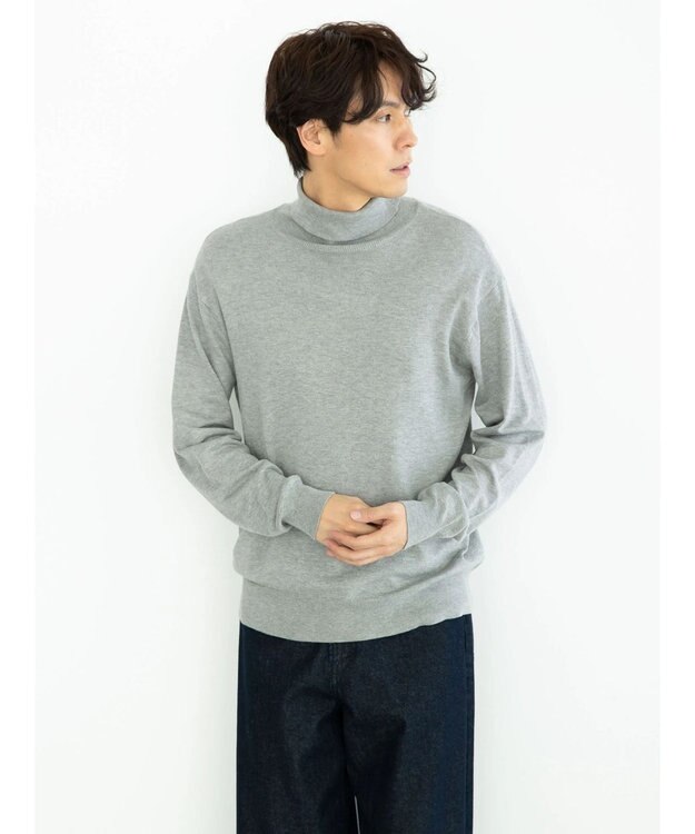 CRAFT STANDARD BOUTIQUE タートルネックニットプルオーバー Light Gray