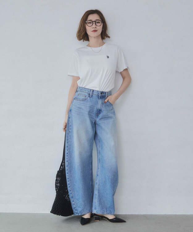 WEGO 【SMLサイズ展開】U.S. POLO ASSN.別注コンパクトTシャツ ホワイト