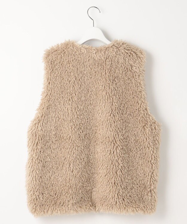 Feroux プードルファー ベスト ベージュ系