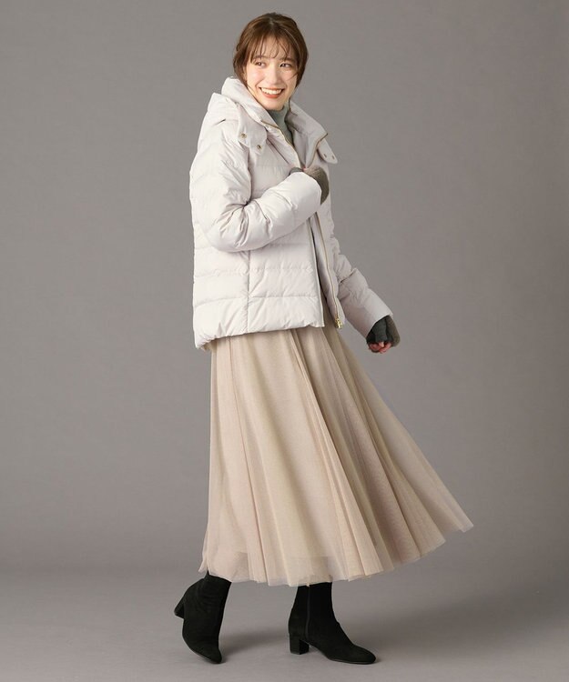 ANY 【ウエストゴム】ラメチュールキラキラスカート ゴールド