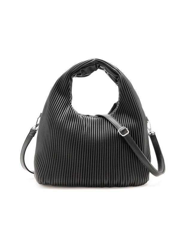 MioFIRANO プリーツワンハンドルバッグ 2WAY　FR エフアール BLACK