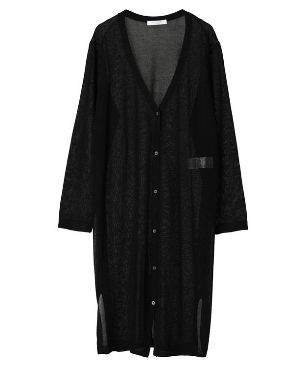 Green Parks 推しニット　ロング丈カーディガン Black